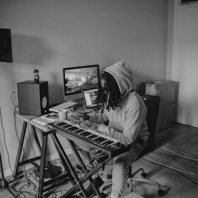 Elijah Nang in the studio